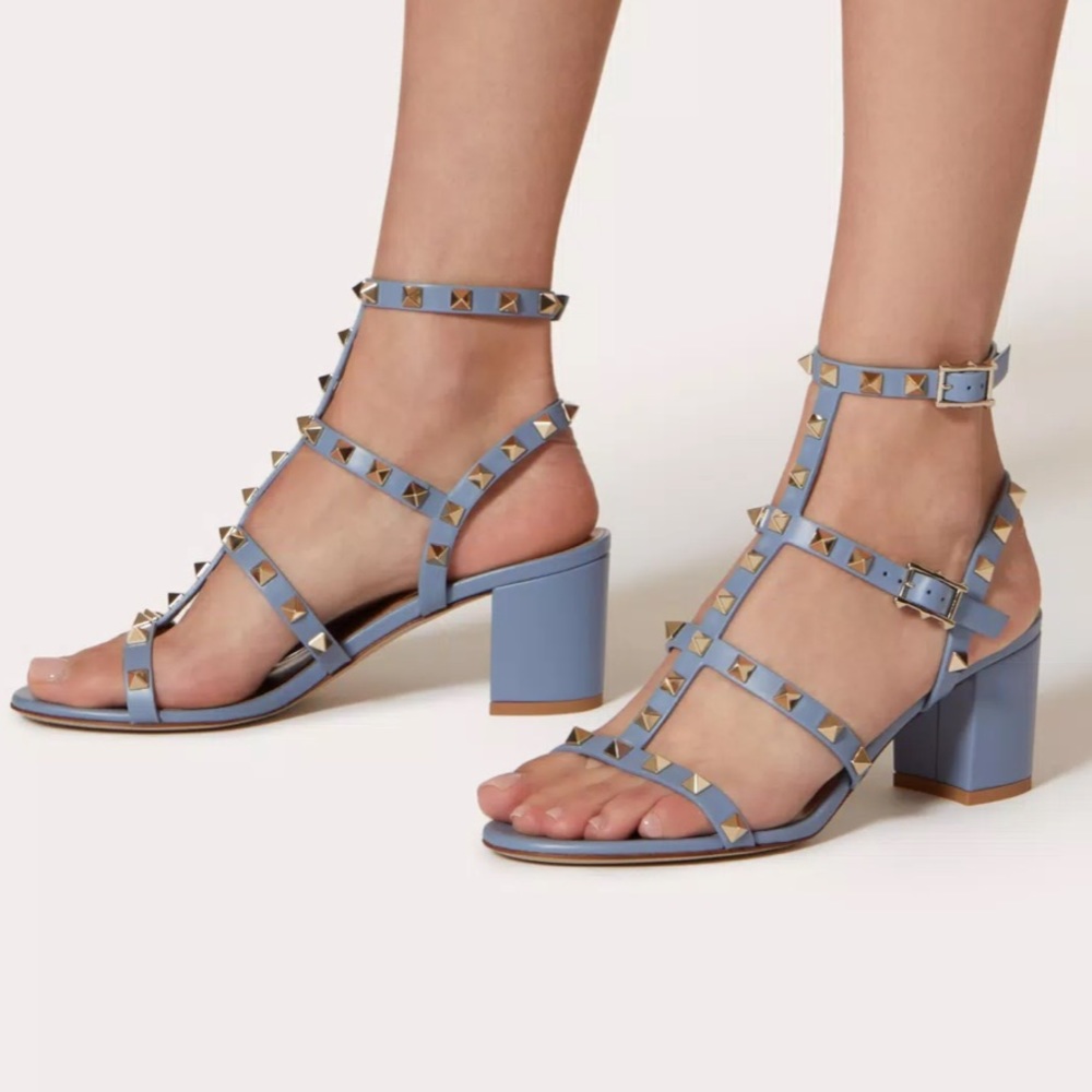 NEW WITH TAGS Valentino Rockstud Caged Leather 60 mm City Sandal SIZE 10